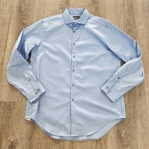 Calvin Klein Mens  Slim Fit Infinite Non-Iron Button Up Dress Shirt 15.5 34/35